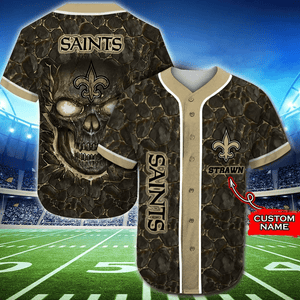 20% OFF New Orleans Saints Baseball Jersey Skull Rock Custom Name