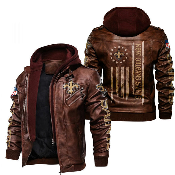 30% OFF New Orleans Saints Faux Leather Jacket - Limited Time Offer