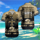 15% SALE OFF New Orleans Saints Hawaiian Shirt Coconut Tree & Ball