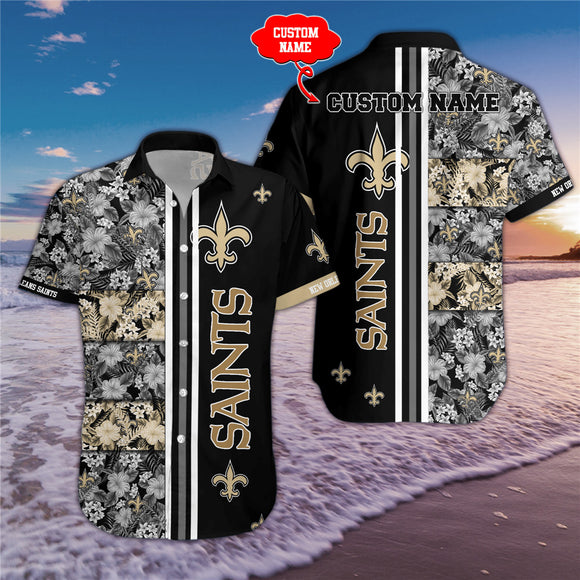 15% SALE OFF New Orleans Saints Hawaiian Shirt Custom Name