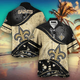15% OFF New Orleans Saints Hawaiian Shirt Short Sleeve For Men