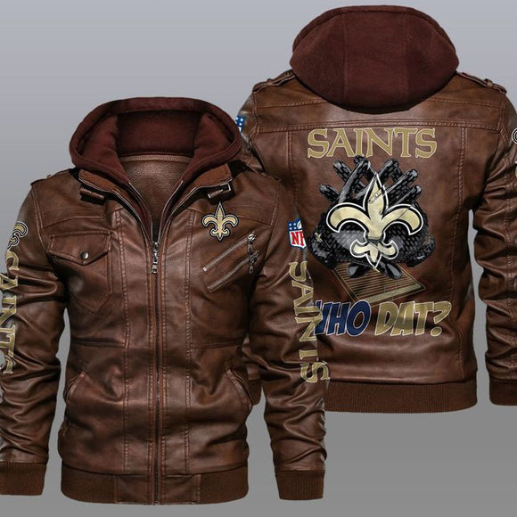 30% OFF New Design New Orleans Saints Leather Jacket For True Fan
