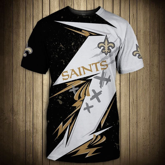 15% SALE OFF Best Black & White New Orleans Saints T Shirt Mens