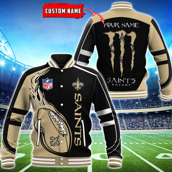 19% OFF New Orleans Saints Varsity Jackets Monster Energy Custom Name