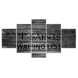 30% OFF New Orleans Saints Wall Decor Wooden No 2 Canvas Print