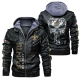 30% OFF Hot Sale New Orleans Saints Winter Jackets Punisher Skull On Back