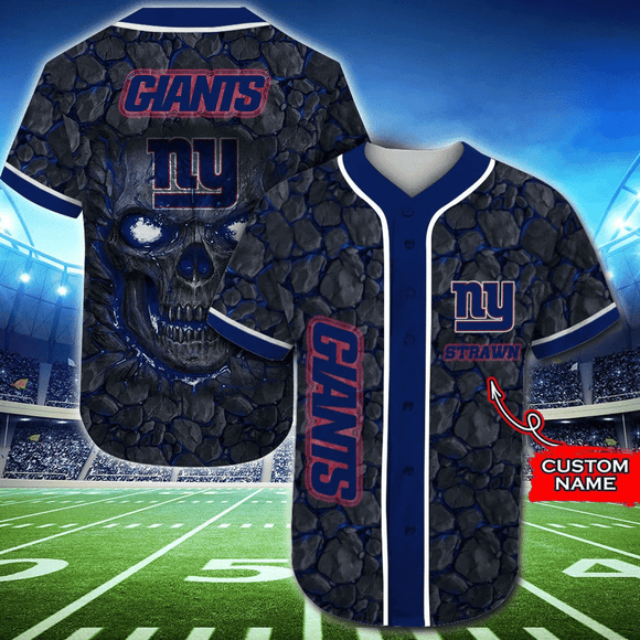 20% OFF New York Giants Baseball Jersey Skull Rock Custom Name