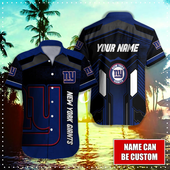 15% OFF New York Giants Button Up Shirt Big Logo Custom Name