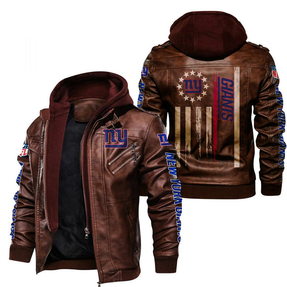 30% OFF New York Giants Faux Leather Jacket - Limited Time Offer