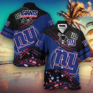 15% OFF New York Giants Hawaiian Shirt Short Sleeve For Men