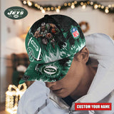 Hot Selling New York Jets Adjustable Hat Mascot & Flame - Custom Name