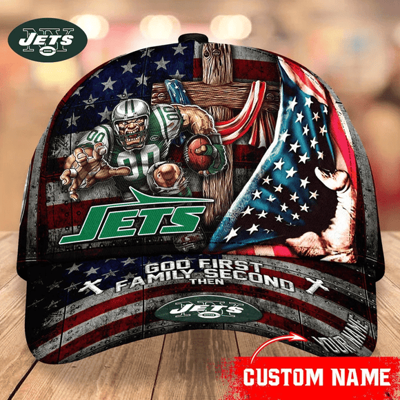 Lowest Price New York Jets Baseball Caps Mascot Flag Custom Name