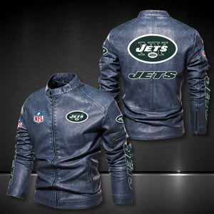 30% OFF New York Jets Faux Leather Varsity Jacket - Hurry! Offer ends soon