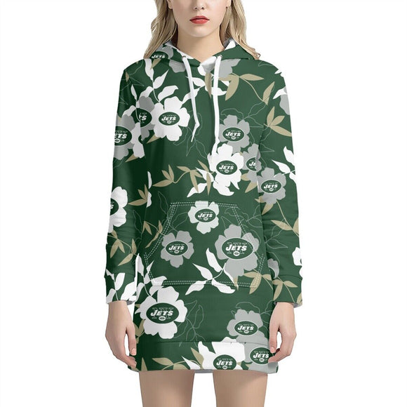 15% OFF Best New York Jets Floral Hoodie Dress Cheap