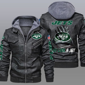 30% OFF New Design New York Jets Leather Jacket For True Fan