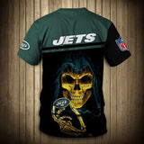 15% SALE OFF New York Jets T-shirt Skull On Back