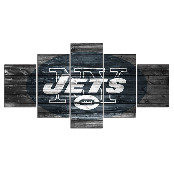 30% OFF New York Jets Wall Decor Wooden No 2 Canvas Print