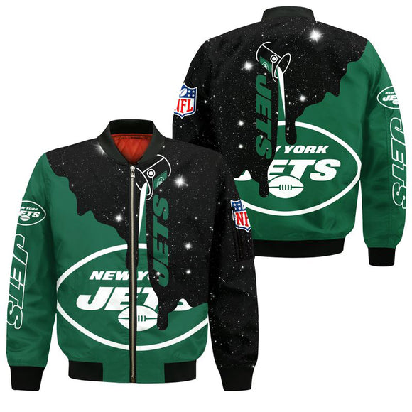 17% SALE OFF New York Jets Zip Up Jackets Galaxy CHEAP For Men