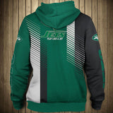11% OFF New York Jets Zipper Hoodie Stripe - Limited Time Offer