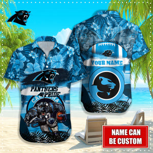 15% OFF Personalized Carolina Panthers Hawaiian Shirt Mascot Cheap