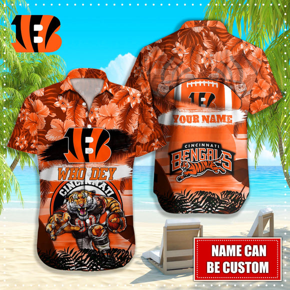 15% OFF Personalized Cincinnati Bengals Hawaiian Shirt Mascot Cheap