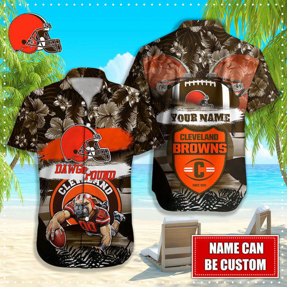 15% OFF Personalized Cleveland Browns Hawaiian Shirt Mascot Cheap