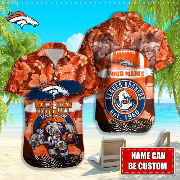 15% OFF Personalized Denver Broncos Hawaiian Shirt Mascot Cheap