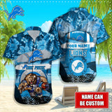 15% OFF Personalized Detroit Lions Hawaiian Shirt Mascot Cheap
