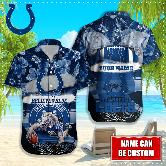 15% OFF Personalized Indianapolis Colts Hawaiian Shirt Mascot Cheap
