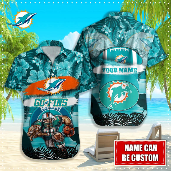 15% OFF Personalized Miami Dolphins Hawaiian Shirt Mascot Cheap