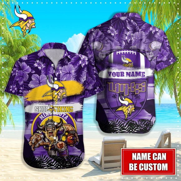 15% OFF Personalized Minnesota Vikings Hawaiian Shirt Mascot Cheap