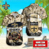 15% OFF Personalized New Orleans Saints Hawaiian Shirt Mascot Cheap