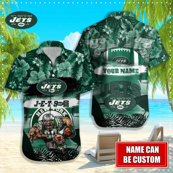 15% OFF Personalized New York Jets Hawaiian Shirt Mascot Cheap