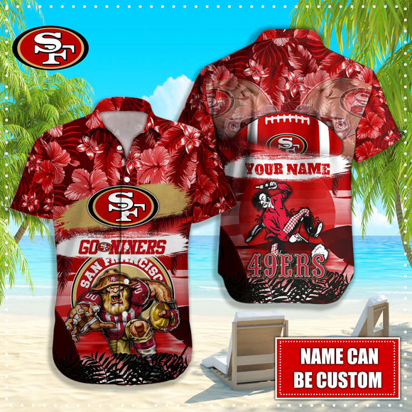 15% OFF Personalized San Francisco 49ers Hawaiian Shirt Mascot Cheap