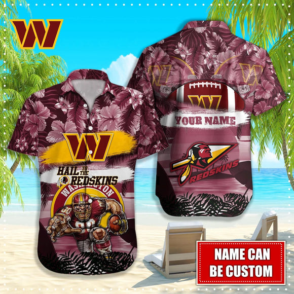 15% OFF Personalized Washington Commanders Hawaiian Shirt Mascot Cheap