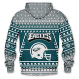Philadelphia Eagles 3D Hoodies Christmas Pattern Footballfan365