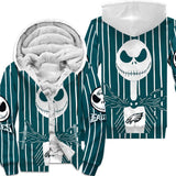 Philadelphia Eagles Fleece Jacket Graphic Jack Skellington Footballfan365