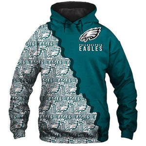 Philadelphia Eagles Hoodies Repeat Logo Footballfan365