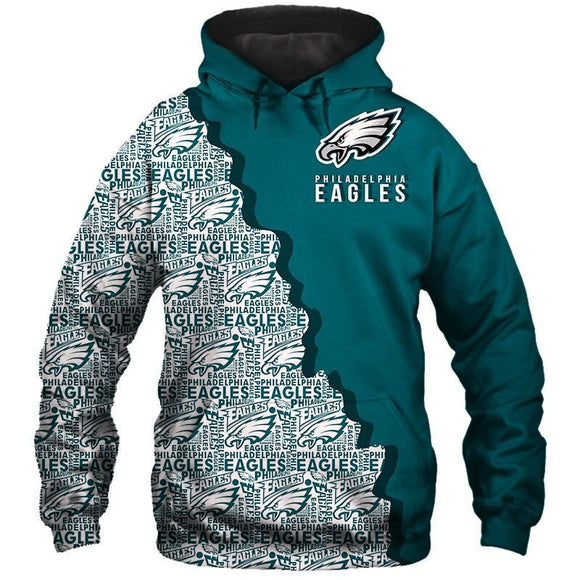 Philadelphia Eagles Hoodies Repeat Logo Footballfan365