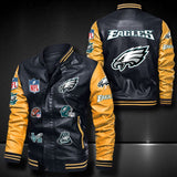 Philadelphia Eagles Leather Bomber Jacket Footballfan365