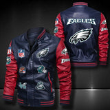 Philadelphia Eagles Leather Bomber Jacket Footballfan365