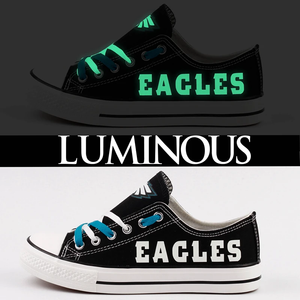 Philadelphia Eagles Shoes Luminous Black Canvas T-DF01HY Footballfan365