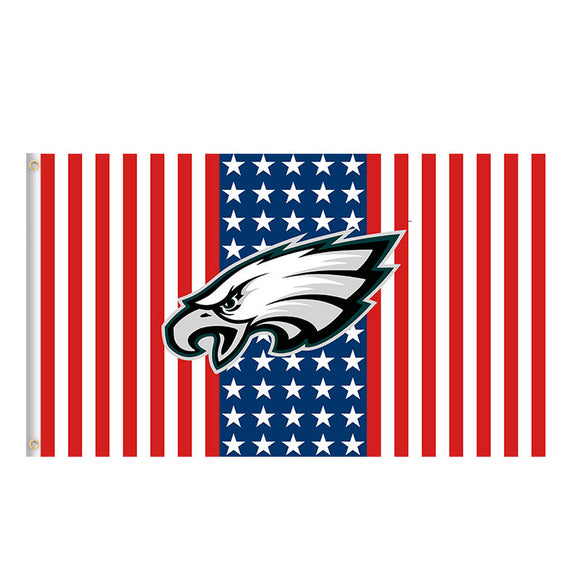 25% OFF Philadelphia Eagles Flag 3x5 With Star and Stripes White & Red