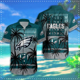 15% SALE OFF Philadelphia Eagles Hawaiian Shirt Coconut Tree & Ball