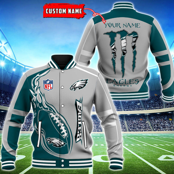 19% OFF Philadelphia Eagles Varsity Jackets Monster Energy Custom Name