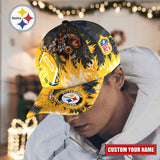 Hot Selling Pittsburgh Steelers Adjustable Hat Mascot & Flame - Custom Name