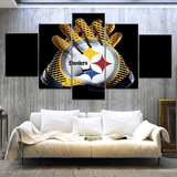 Up to 30% Pittsburgh Steelers Canvas Wall Art Gloves Hand