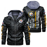 30% OFF Pittsburgh Steelers Faux Leather Jacket - Limited Time Offer