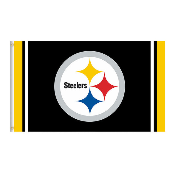 UP TO 25% OFF Pittsburgh Steelers Flags 3x5 Logo Two Strip - Only Today