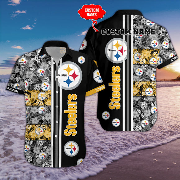 15% SALE OFF Pittsburgh Steelers Hawaiian Shirt Custom Name